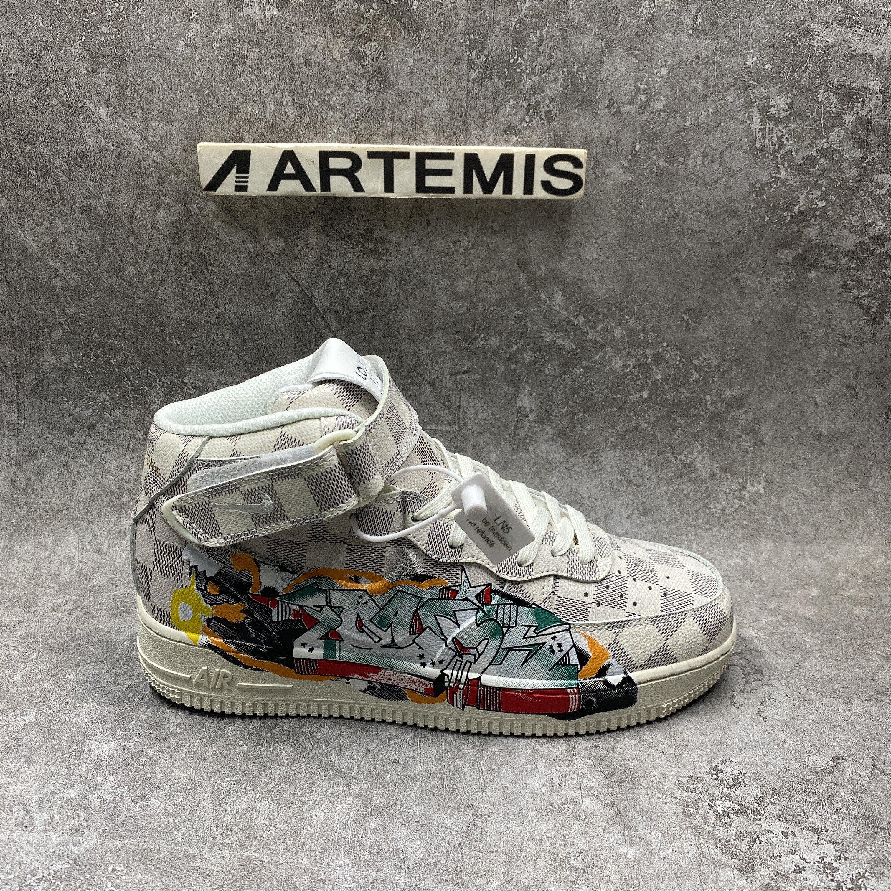 1V x Nike Air Force 1 Mid By Virgil Abloh Graffiti