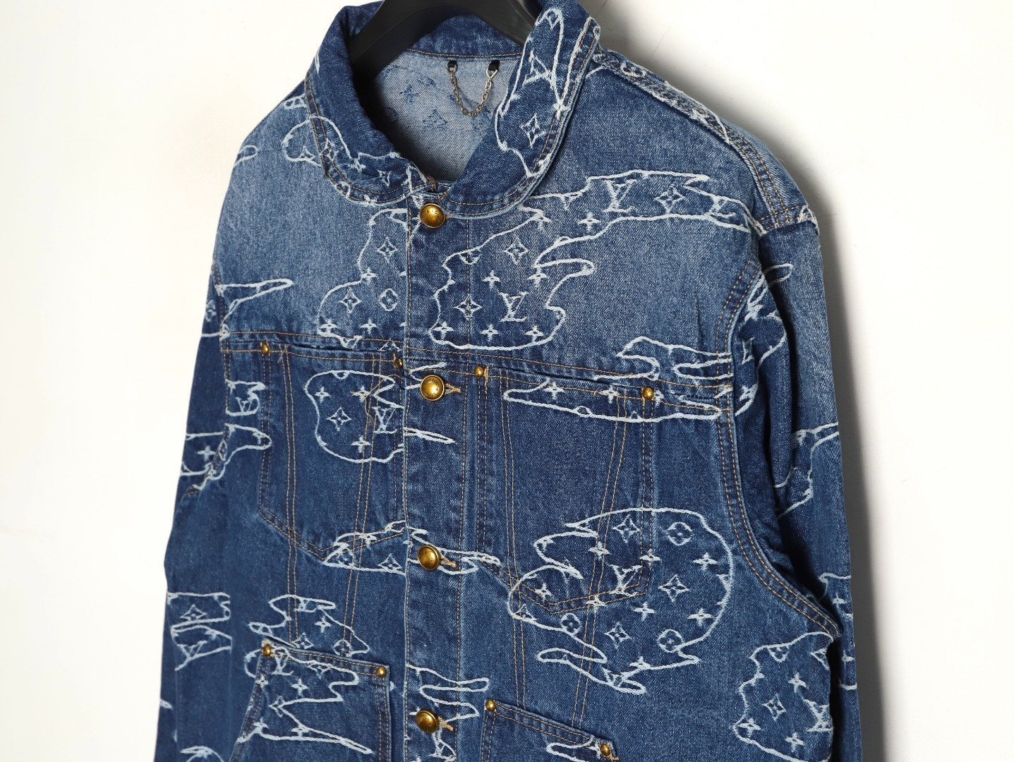 l0*is V*t0n lv pharrell nigo tyler denim jacket suit