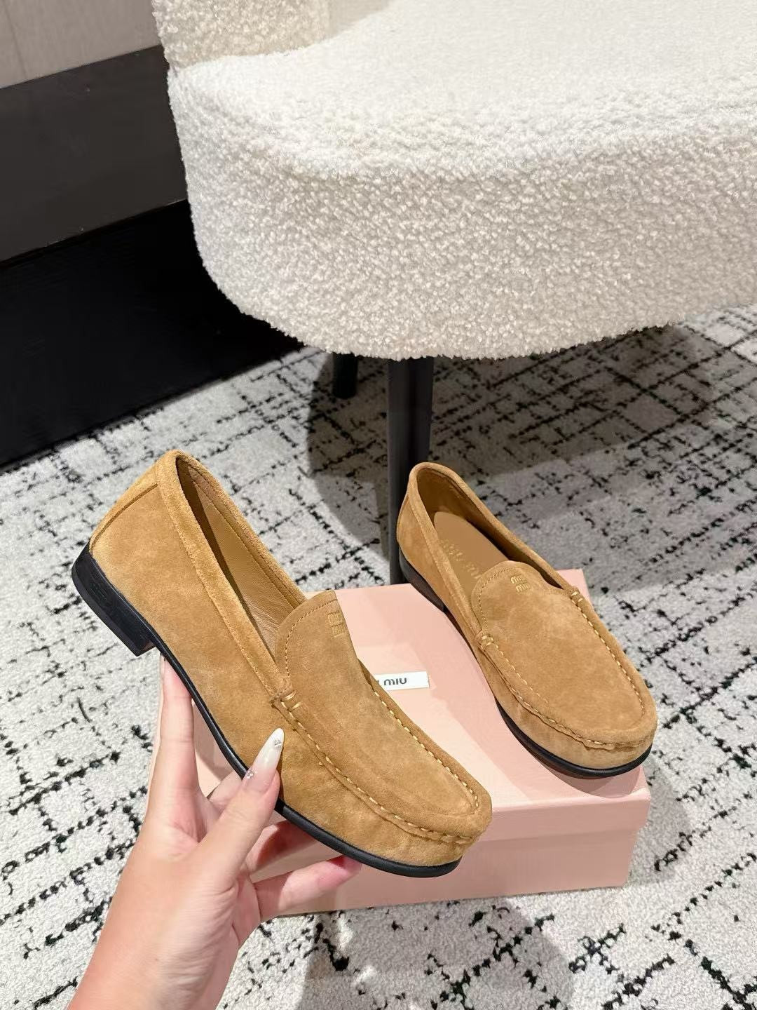 UA Miu Miu Suede loafers