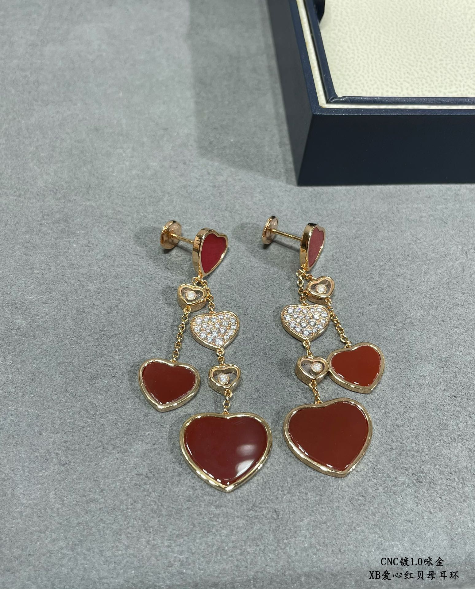 Chopard Mother-of-Pearl Heart Earrings