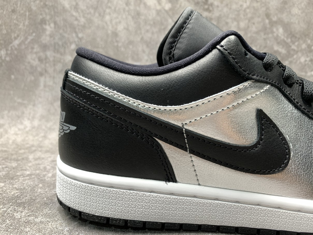 Air Jordan 1 Low SE Black Metallic Silver