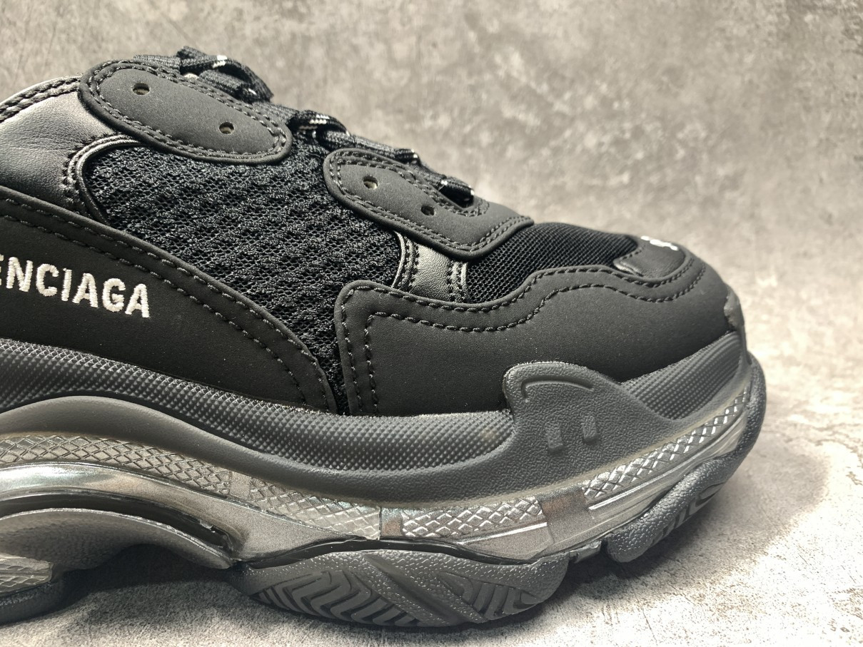 Balenciga Triple S Clear Sole Black Ivory