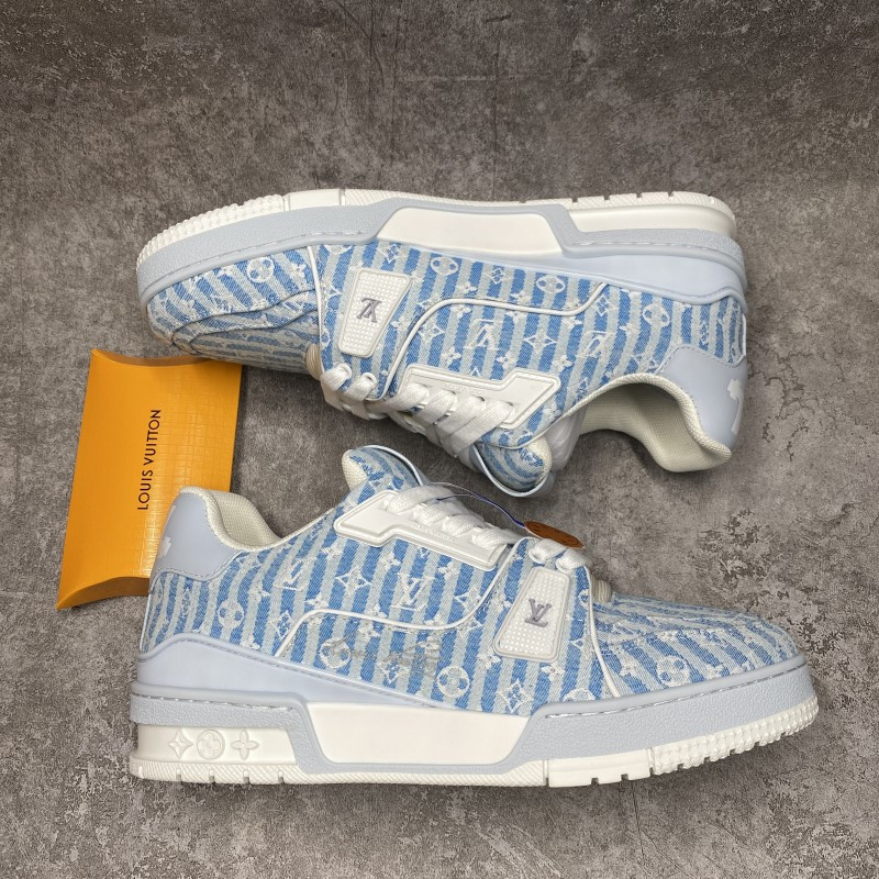 LV Trainer Blue Stripe Monogram