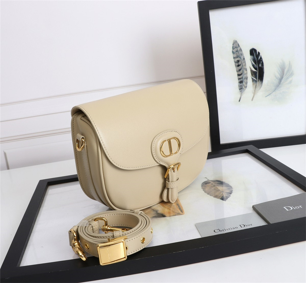 medium D*or bobby bag beige box calfskin