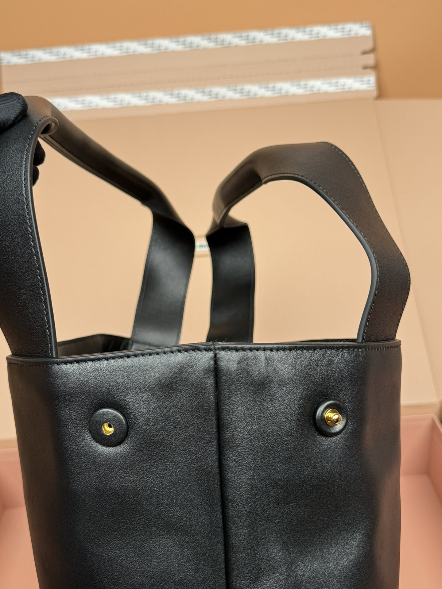 Miu Miu Leather Hobo Bag 39x38.5x11cm