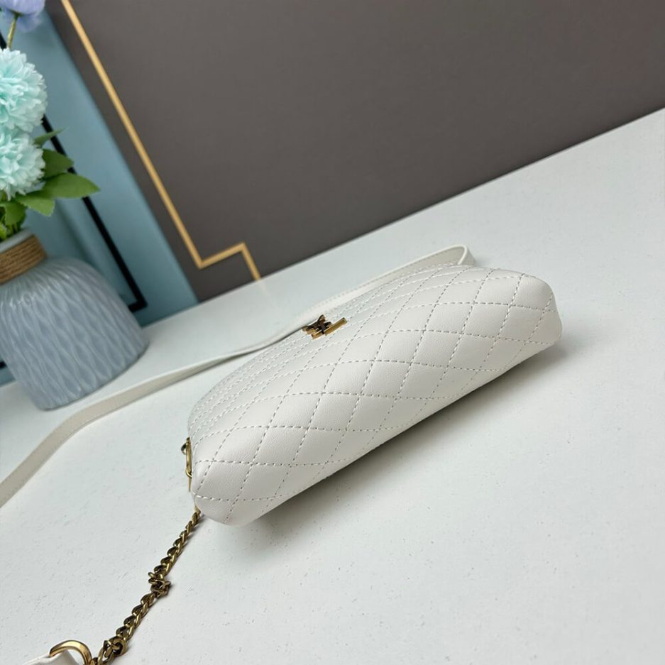 YSL Gaby zipped pouch in quilted lambskin